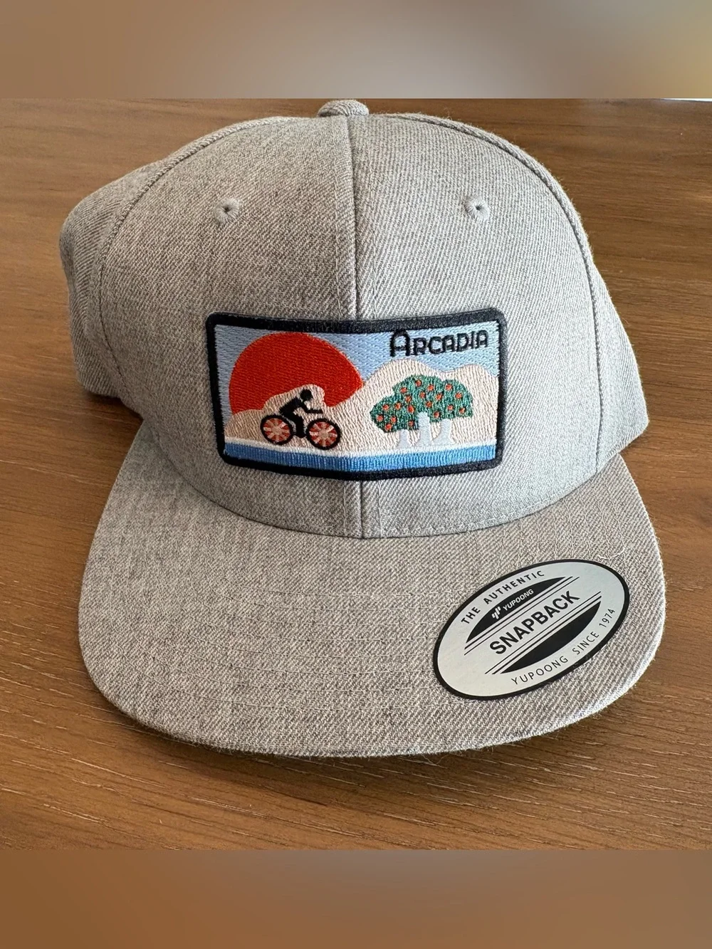 Arcadia Phoenix Arizona Embroidered Patch Gray Snapback Hat